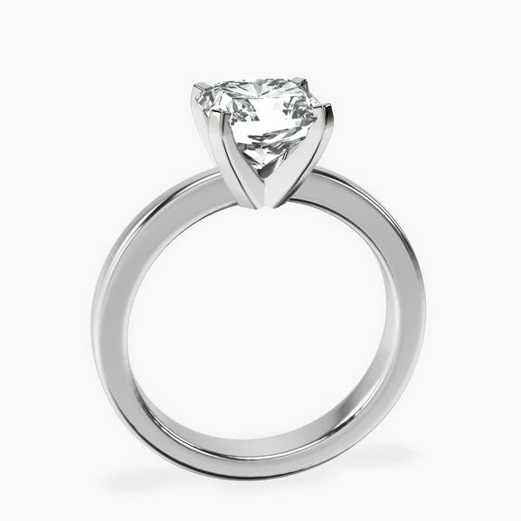Platinum Jannel Tapering Solitaire Lab Diamond Ring side right image one