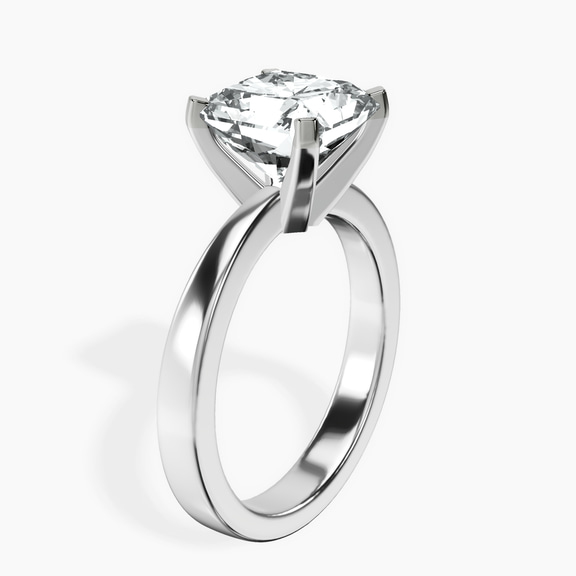 Platinum Jannel Tapering Solitaire Lab Diamond Ring standing product image one