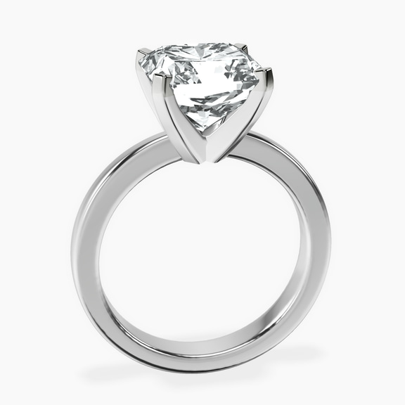 Platinum Jannel Tapering Solitaire Lab Diamond Ring side right image one