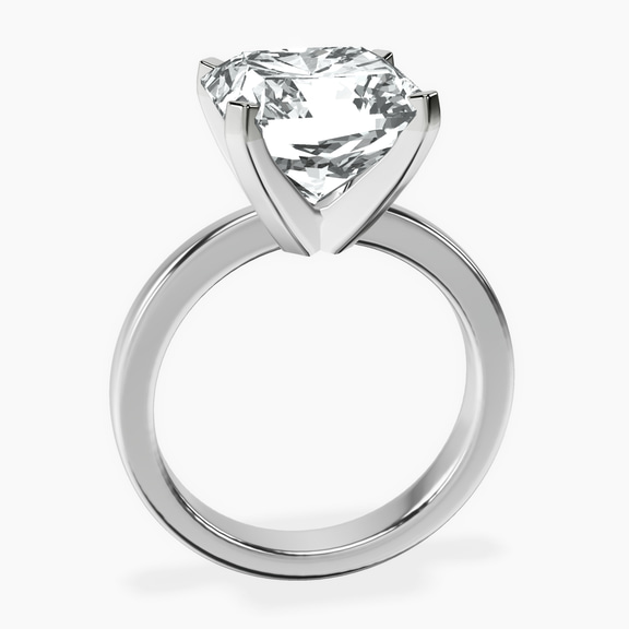 Platinum Jannel Tapering Solitaire Lab Diamond Ring side right image one