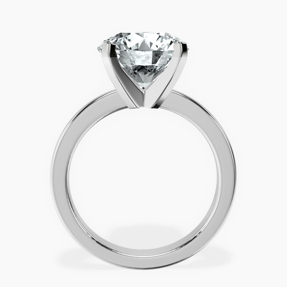 Platinum Jannel Tapering Solitaire Lab Diamond Ring side right image one