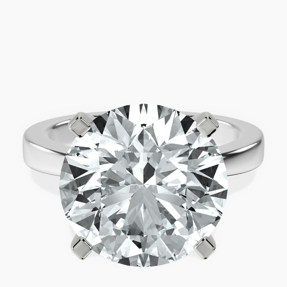 Platinum Jannel Tapering Solitaire Lab Diamond Ring front image