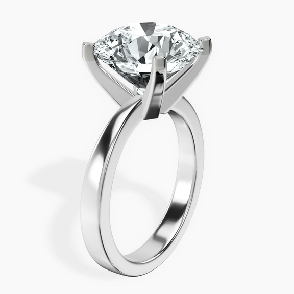 Platinum Jannel Tapering Solitaire Lab Diamond Ring standing product image one