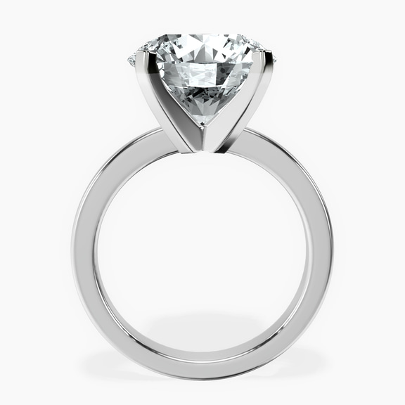 Platinum Jannel Tapering Solitaire Lab Diamond Ring side right image one
