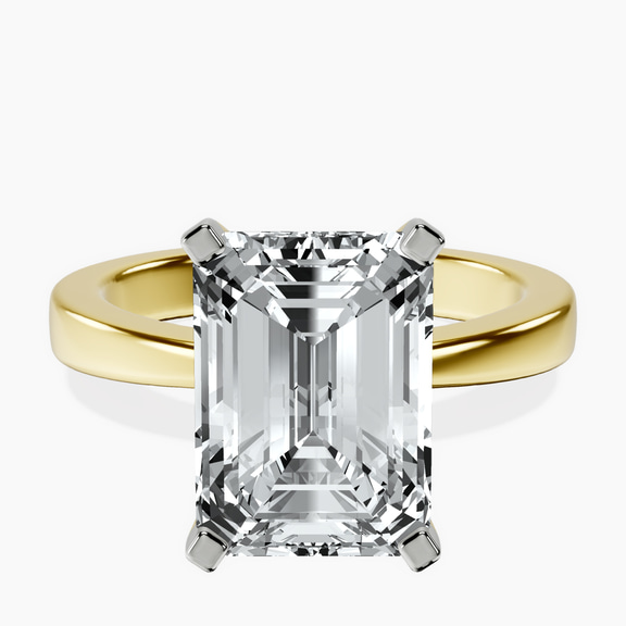 14kt Yellow Gold Jannel Tapering Solitaire Lab Diamond Ring front image