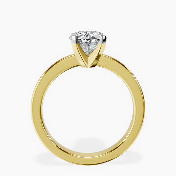 10kt Yellow Gold Jannel Tapering Solitaire Lab Diamond Ring side right image one
