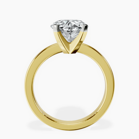 10kt Yellow Gold Jannel Tapering Solitaire Lab Diamond Ring side right image one
