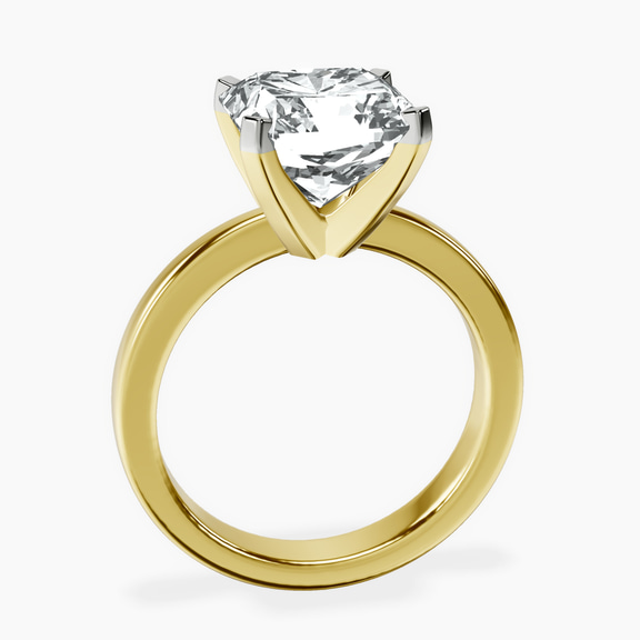 10kt Yellow Gold Jannel Tapering Solitaire Lab Diamond Ring side right image one