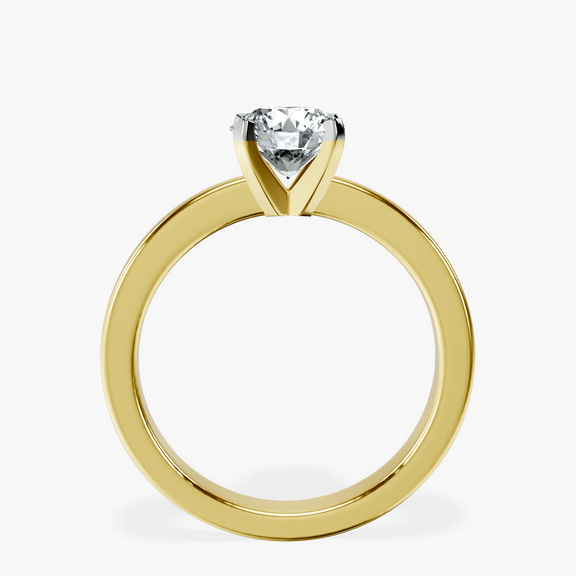 10kt Yellow Gold Jannel Tapering Solitaire Lab Diamond Ring side right image one