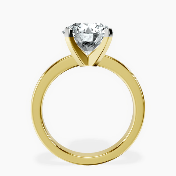 10kt Yellow Gold Jannel Tapering Solitaire Lab Diamond Ring side right image one