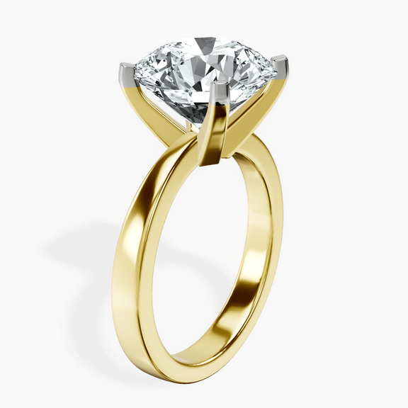 10kt Yellow Gold Jannel Tapering Solitaire Lab Diamond Ring standing product image one