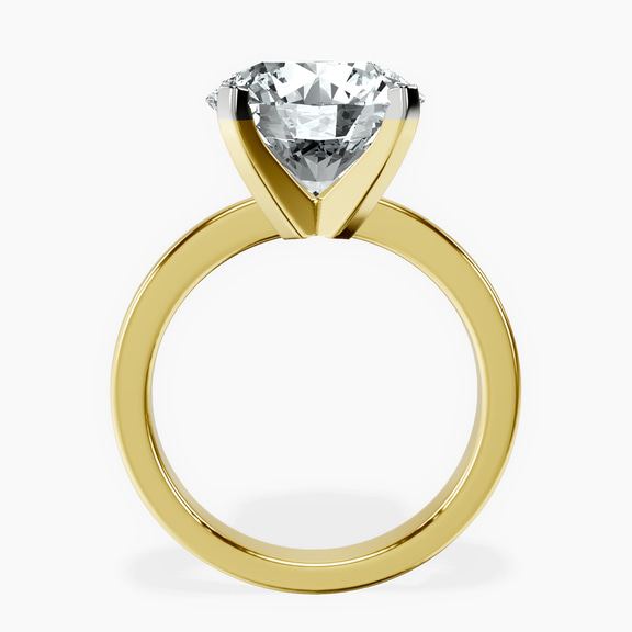 10kt Yellow Gold Jannel Tapering Solitaire Lab Diamond Ring side right image one