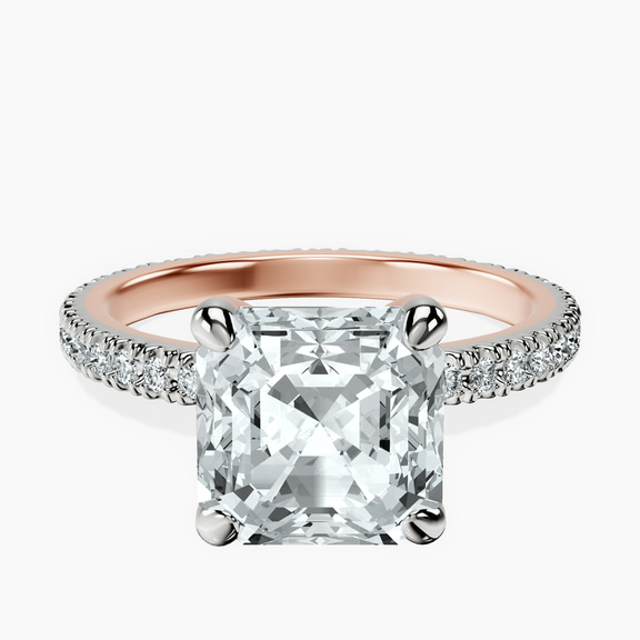18kt Rose Gold Claire Full Eternity Lab Diamond Ring front image