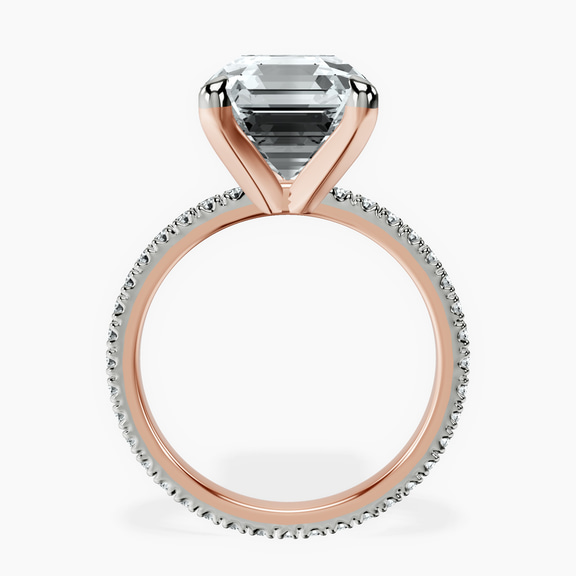 10kt Rose Gold Claire Full Eternity Lab Diamond Ring side right image one