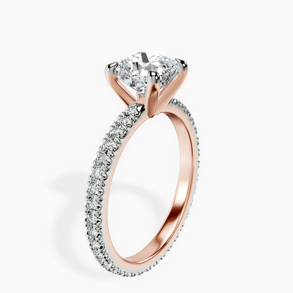 18kt Rose Gold Claire Full Eternity Lab Diamond Ring standing product image one