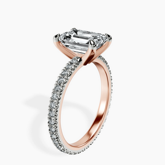 14kt Rose Gold Claire Full Eternity Lab Diamond Ring standing product image one