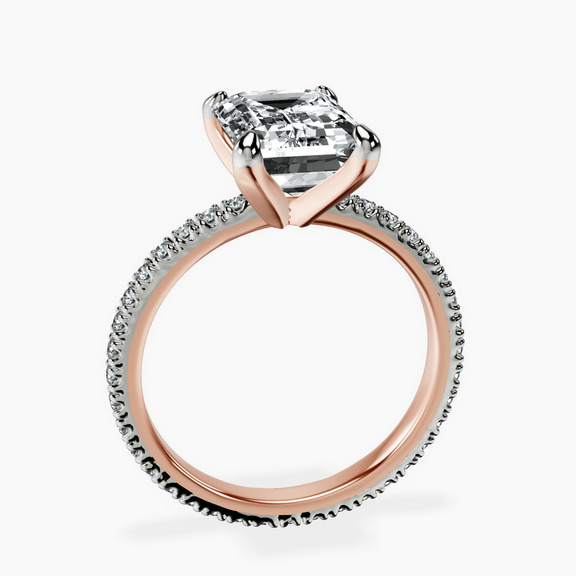 18kt Rose Gold Claire Full Eternity Lab Diamond Ring side right image one
