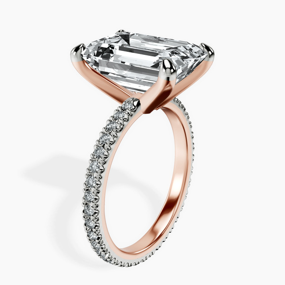 18kt Rose Gold Claire Full Eternity Lab Diamond Ring standing product image one