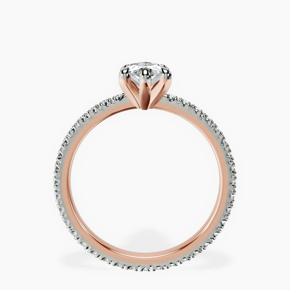 18kt Rose Gold Claire Full Eternity Lab Diamond Ring side right image one