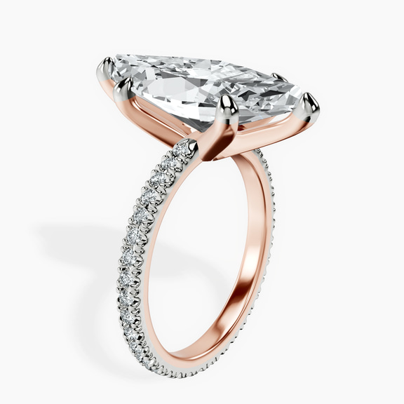 10kt Rose Gold Claire Full Eternity Lab Diamond Ring standing product image one
