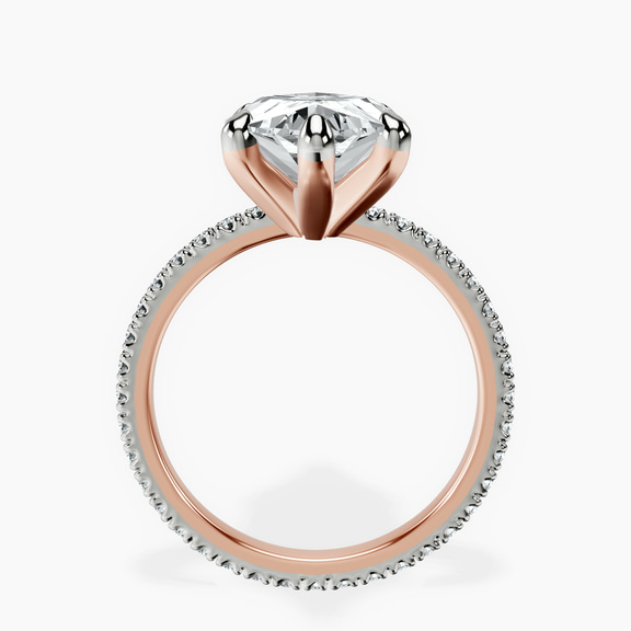 10kt Rose Gold Claire Full Eternity Lab Diamond Ring side right image one