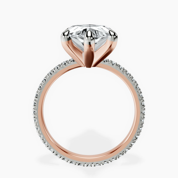 10kt Rose Gold Claire Full Eternity Lab Diamond Ring side right image one