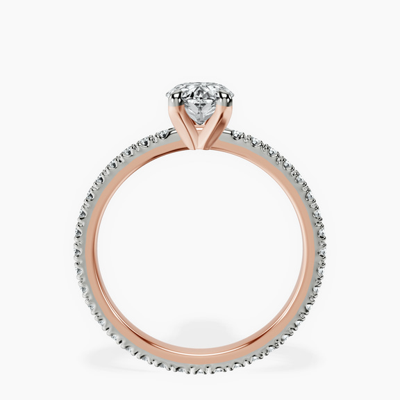 10kt Rose Gold Claire Full Eternity Lab Diamond Ring side right image one