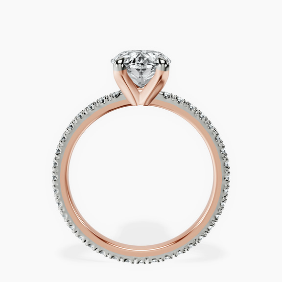 10kt Rose Gold Claire Full Eternity Lab Diamond Ring side right image one