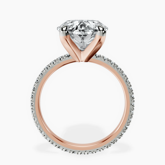 18kt Rose Gold Claire Full Eternity Lab Diamond Ring side right image one
