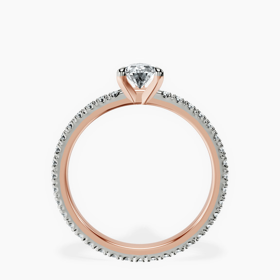 18kt Rose Gold Claire Full Eternity Lab Diamond Ring side right image one
