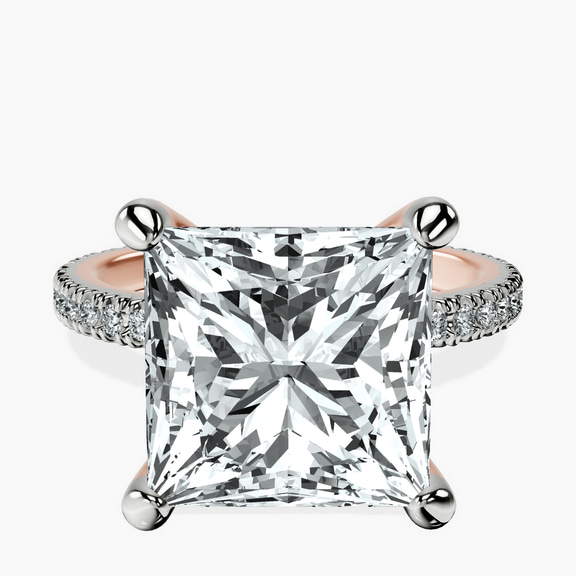 10kt Rose Gold Claire Full Eternity Lab Diamond Ring front image