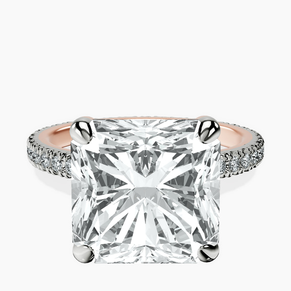 10kt Rose Gold Claire Full Eternity Lab Diamond Ring front image