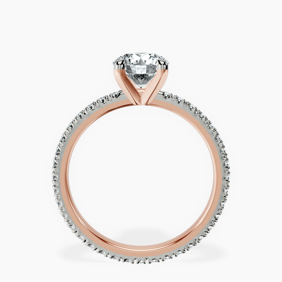 10kt Rose Gold Claire Full Eternity Lab Diamond Ring side right image one