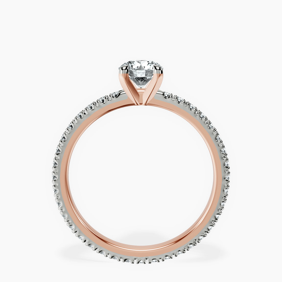 18kt Rose Gold Claire Full Eternity Lab Diamond Ring side right image one