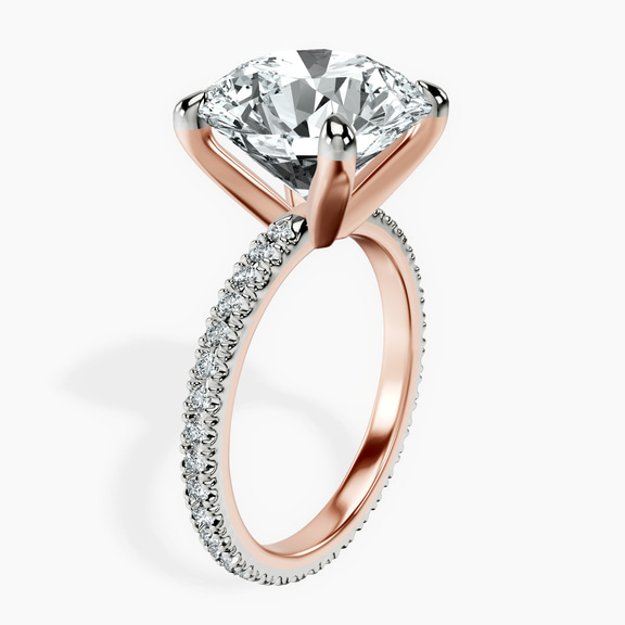 10kt Rose Gold Claire Full Eternity Lab Diamond Ring standing product image one