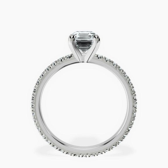 18kt White Gold Claire Full Eternity Lab Diamond Ring side right image one