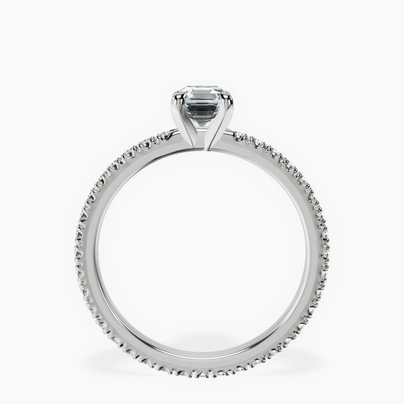Platinum Claire Full Eternity Lab Diamond Ring side right image one