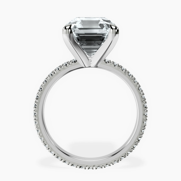 Platinum Claire Full Eternity Lab Diamond Ring side right image one