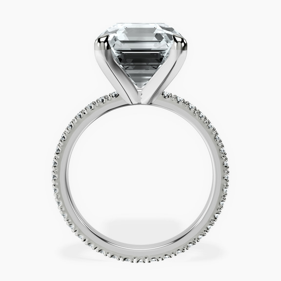 14kt White Gold Claire Full Eternity Lab Diamond Ring side right image one