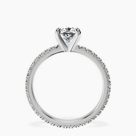 Platinum Claire Full Eternity Lab Diamond Ring side right image one