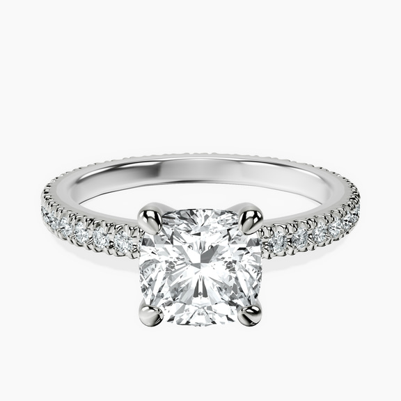 Platinum Claire Full Eternity Lab Diamond Ring front image