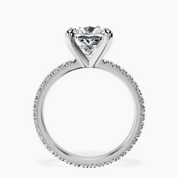 18kt White Gold Claire Full Eternity Lab Diamond Ring side right image one