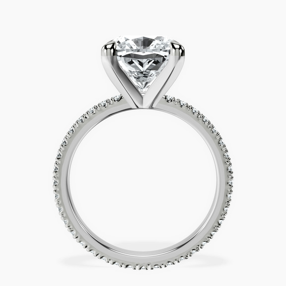 Platinum Claire Full Eternity Lab Diamond Ring side right image one