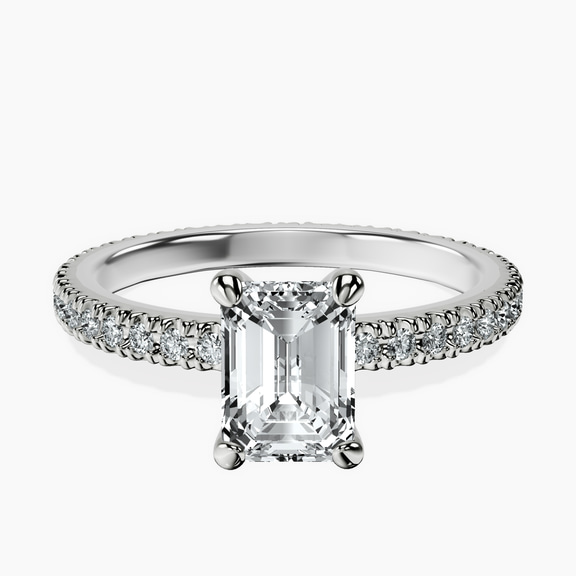 10kt White Gold Claire Full Eternity Lab Diamond Ring front image