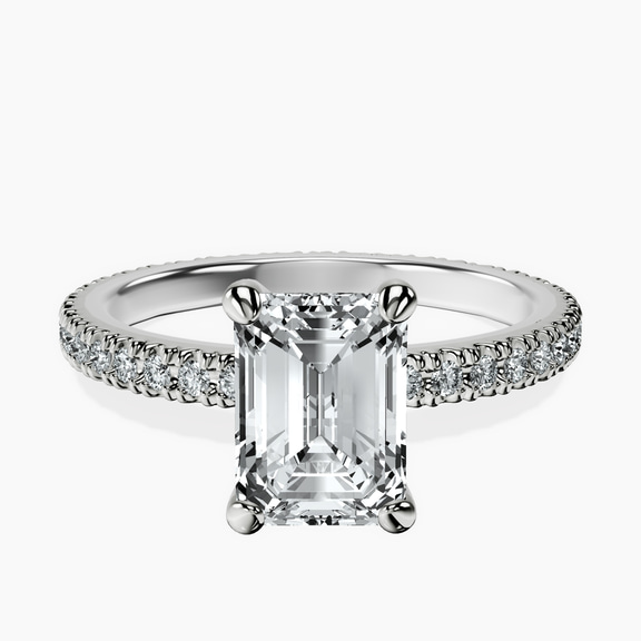 18ct White Gold Claire Full Eternity Lab Diamond Ring front image