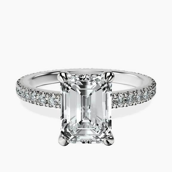 10kt White Gold Claire Full Eternity Lab Diamond Ring front image
