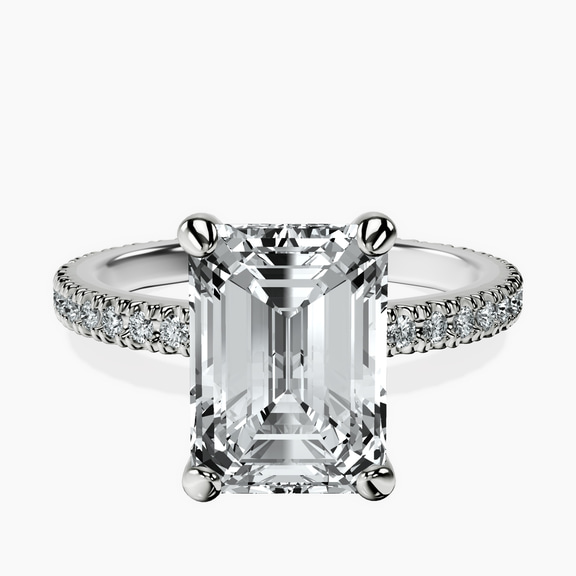 Platinum Claire Full Eternity Lab Diamond Ring front image