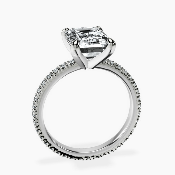 Platinum Claire Full Eternity Lab Diamond Ring side right image one