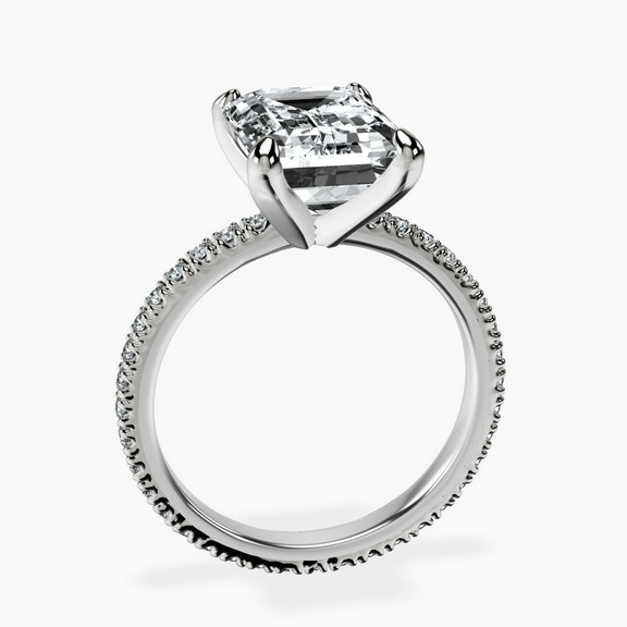 14kt White Gold Claire Full Eternity Lab Diamond Ring side right image one