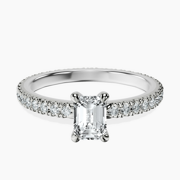 10kt White Gold Claire Full Eternity Lab Diamond Ring front image